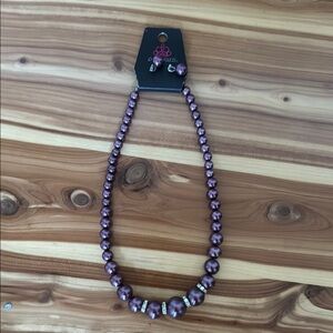 Paparazzi Purple Iridescent Necklace Classic Beaded Strand